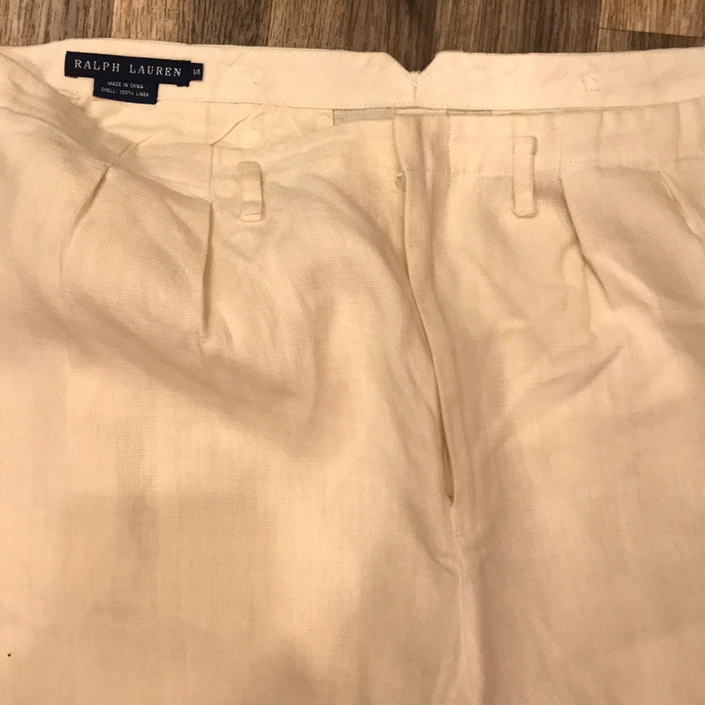 🌾Ralf Lauren Wide Leg Linen Pants (off white)